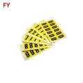 Customized vinyl glossy paper vinyl number sticker